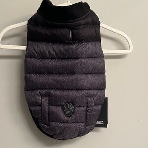 Canada Pooch Black and Gray Quilted Dog Jacket